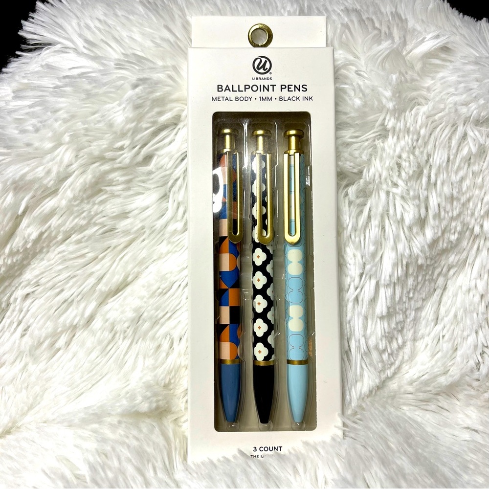 U BRAND 3 pack BALLPOINT PENS